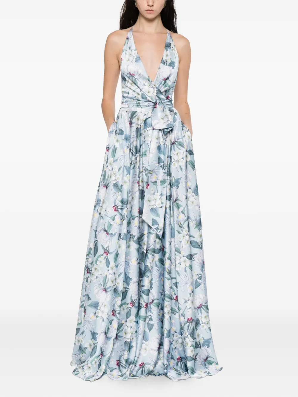  Giada Curti Vestido Con Estampado Floral - Azul 
