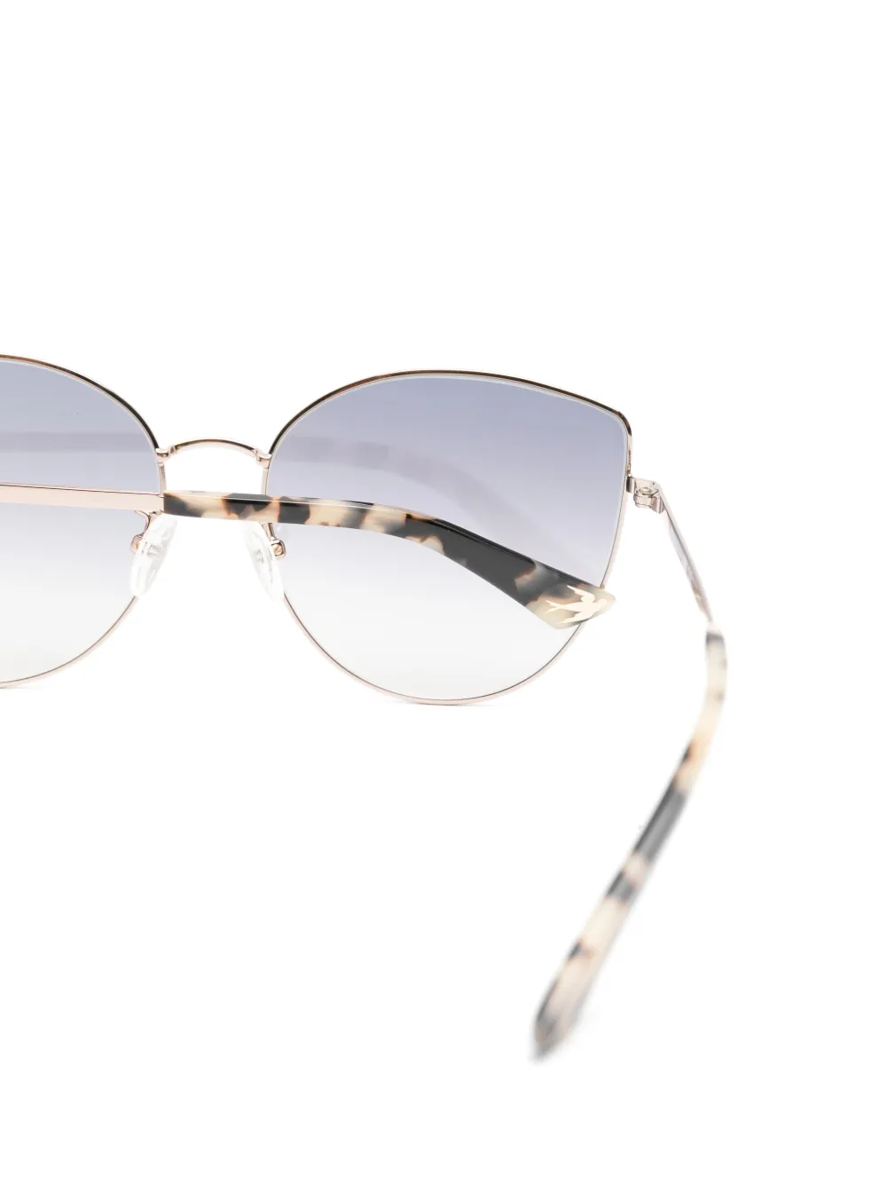 Alexander McQueen Eyewear Zonnebril met cat-eye montuur Goud