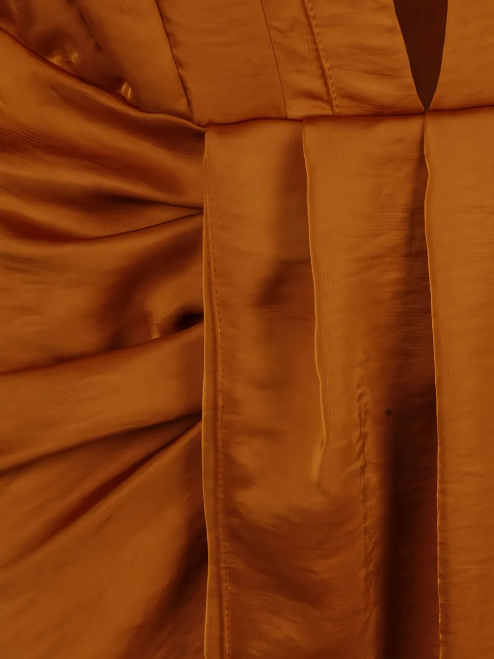  Akep Draped V-neck Mini Dress - Brown 