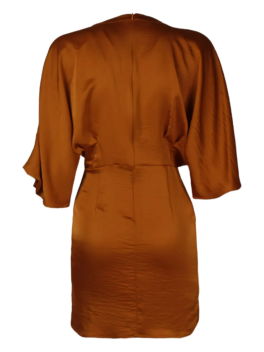 Akep draped v-neck mini dress - Bruin