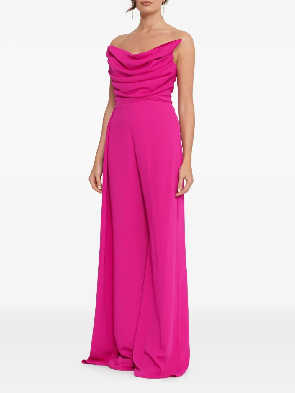 FOREVER UNIQUE Gedrapeerde jumpsuit met col Roze