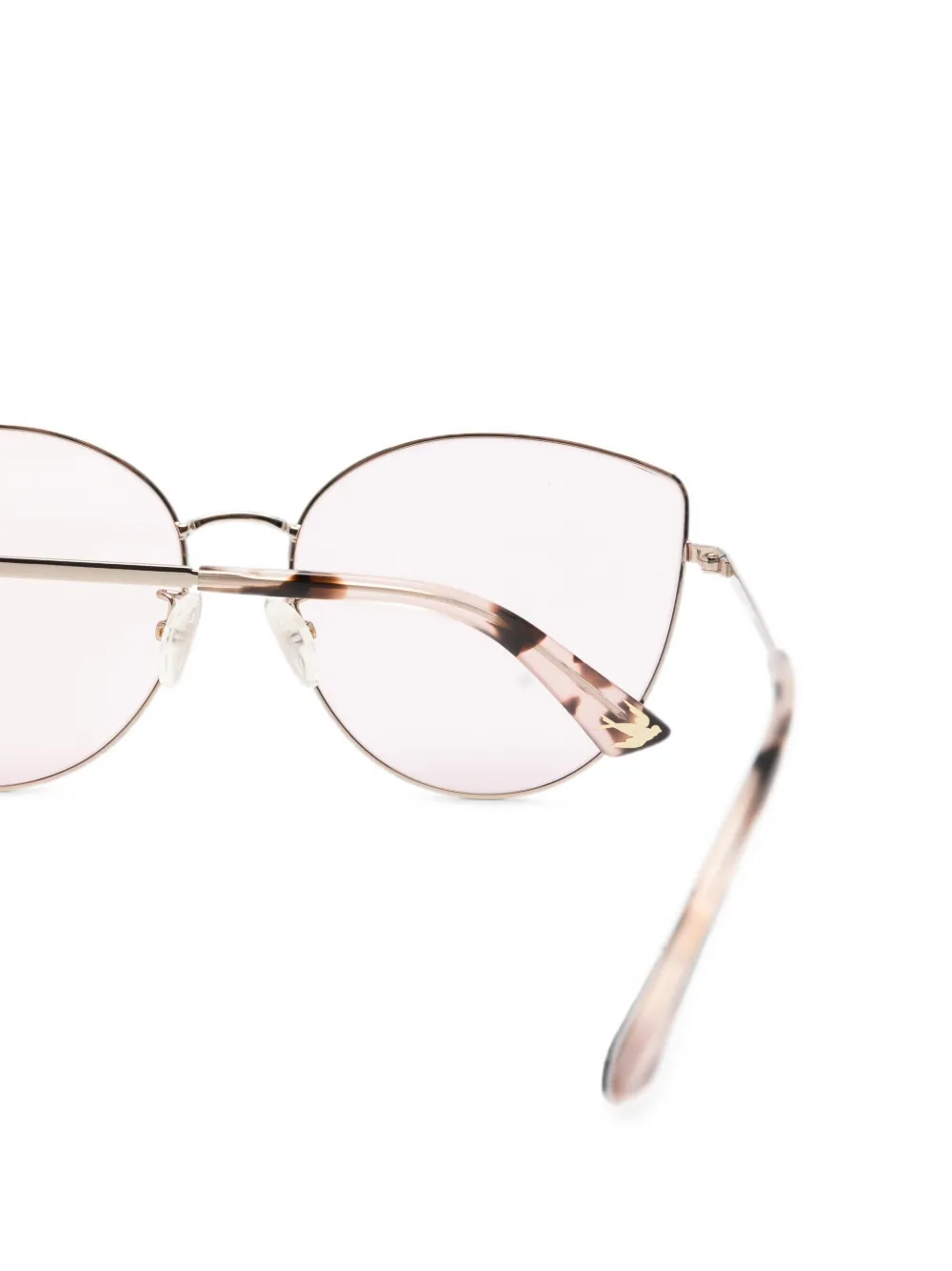 Alexander McQueen Eyewear Zonnebril met cat-eye montuur Goud