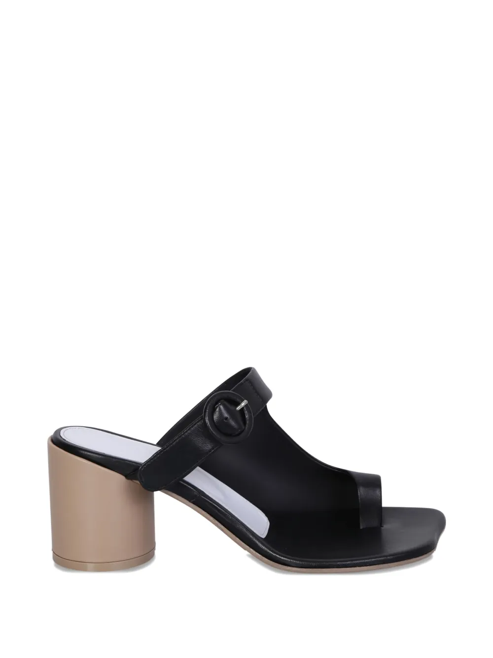 MM6 Maison Margiela 70mm buckle-fastening block-heel sandals Black