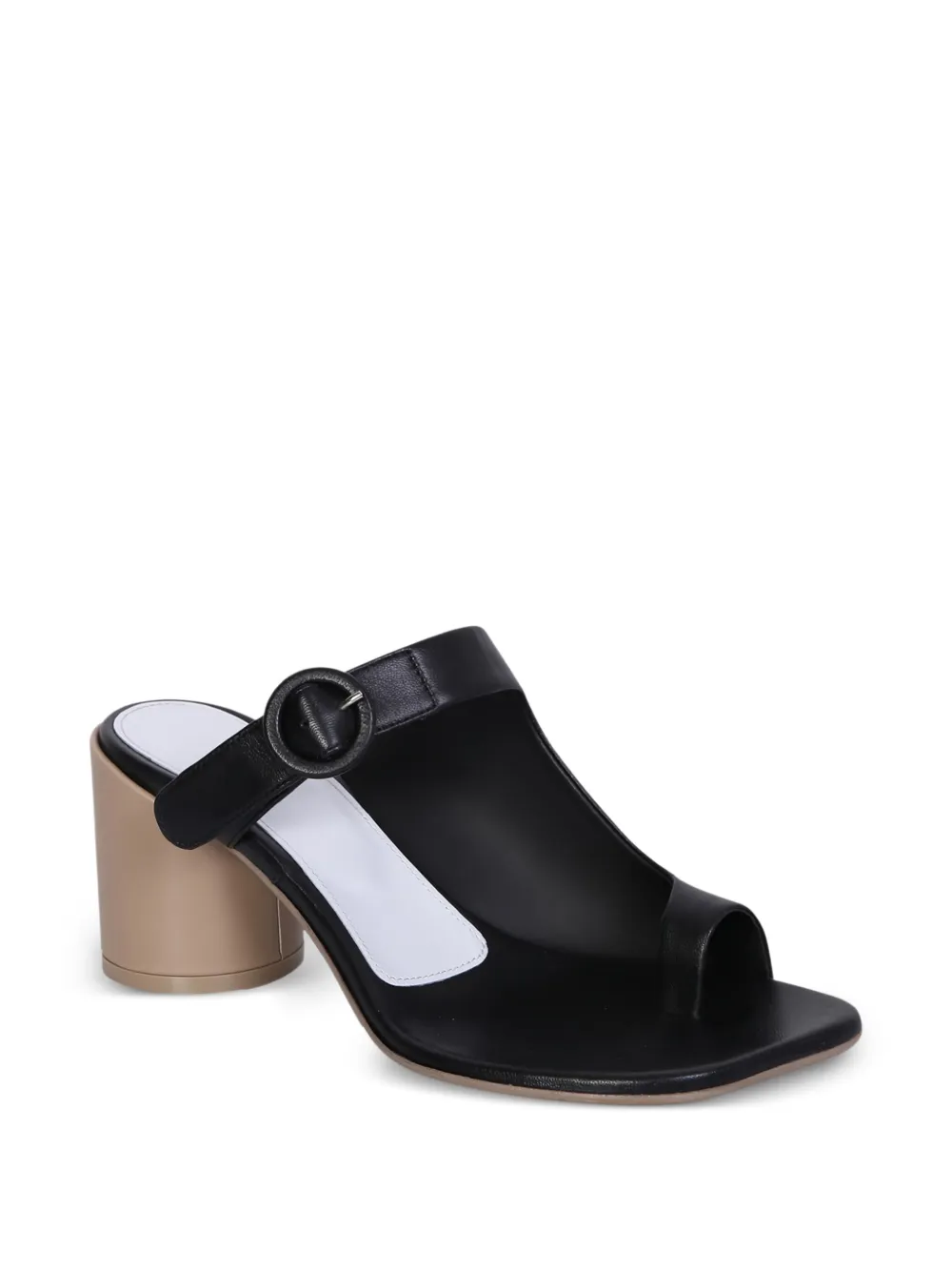 MM6 Maison Margiela 70mm buckle-fastening block-heel sandals Black