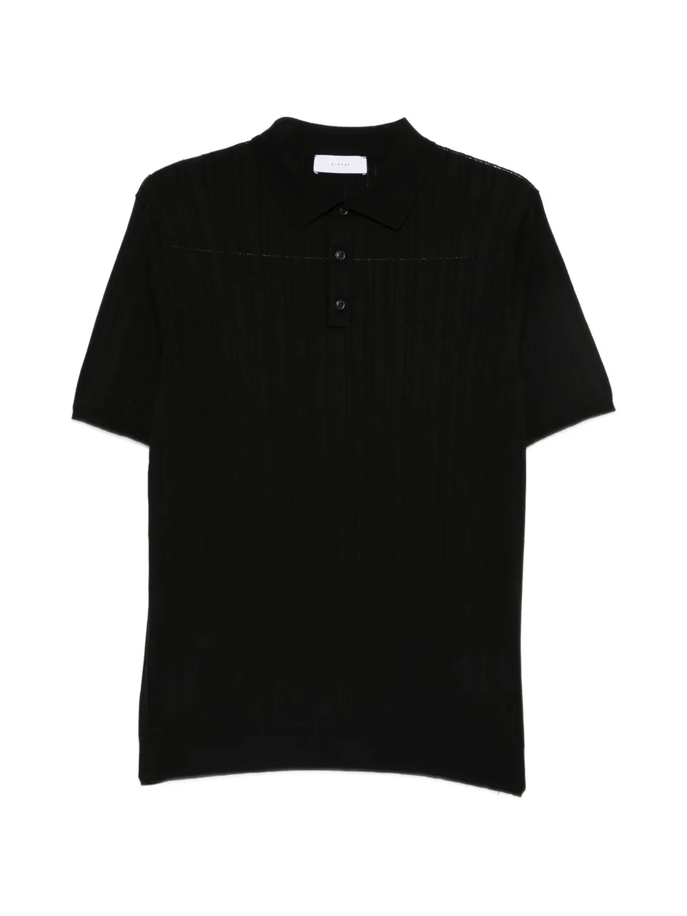 DIKTAT ribbed-knit polo shirt