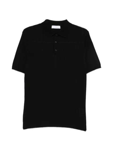 DIKTAT ribbed-knit polo shirt