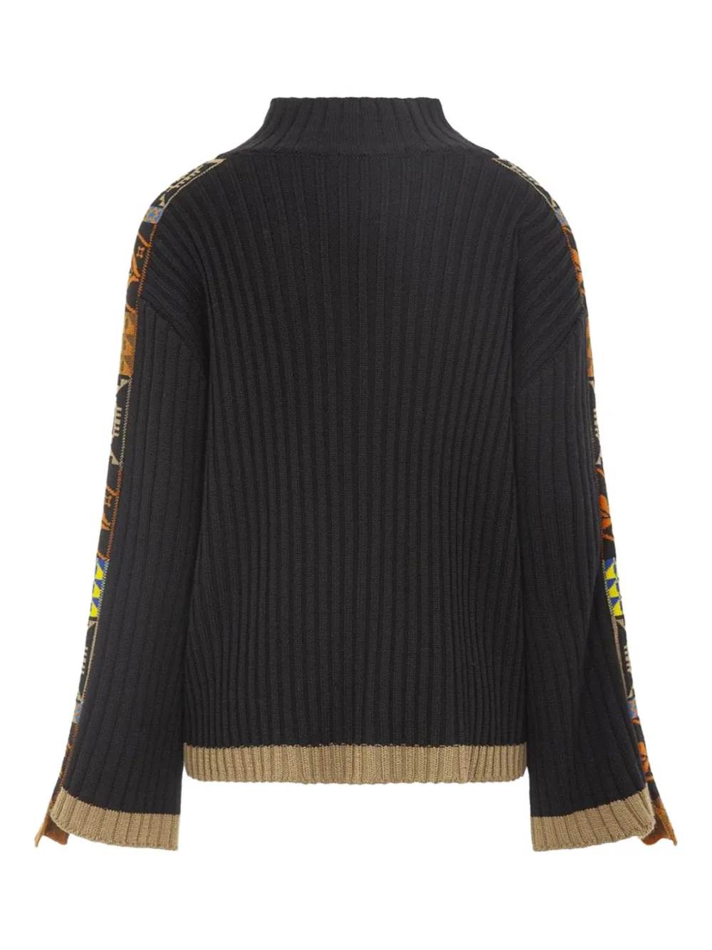 Akep ribbed-knit patterned-sleeve sweater | Knitted Sweaters | Image 2