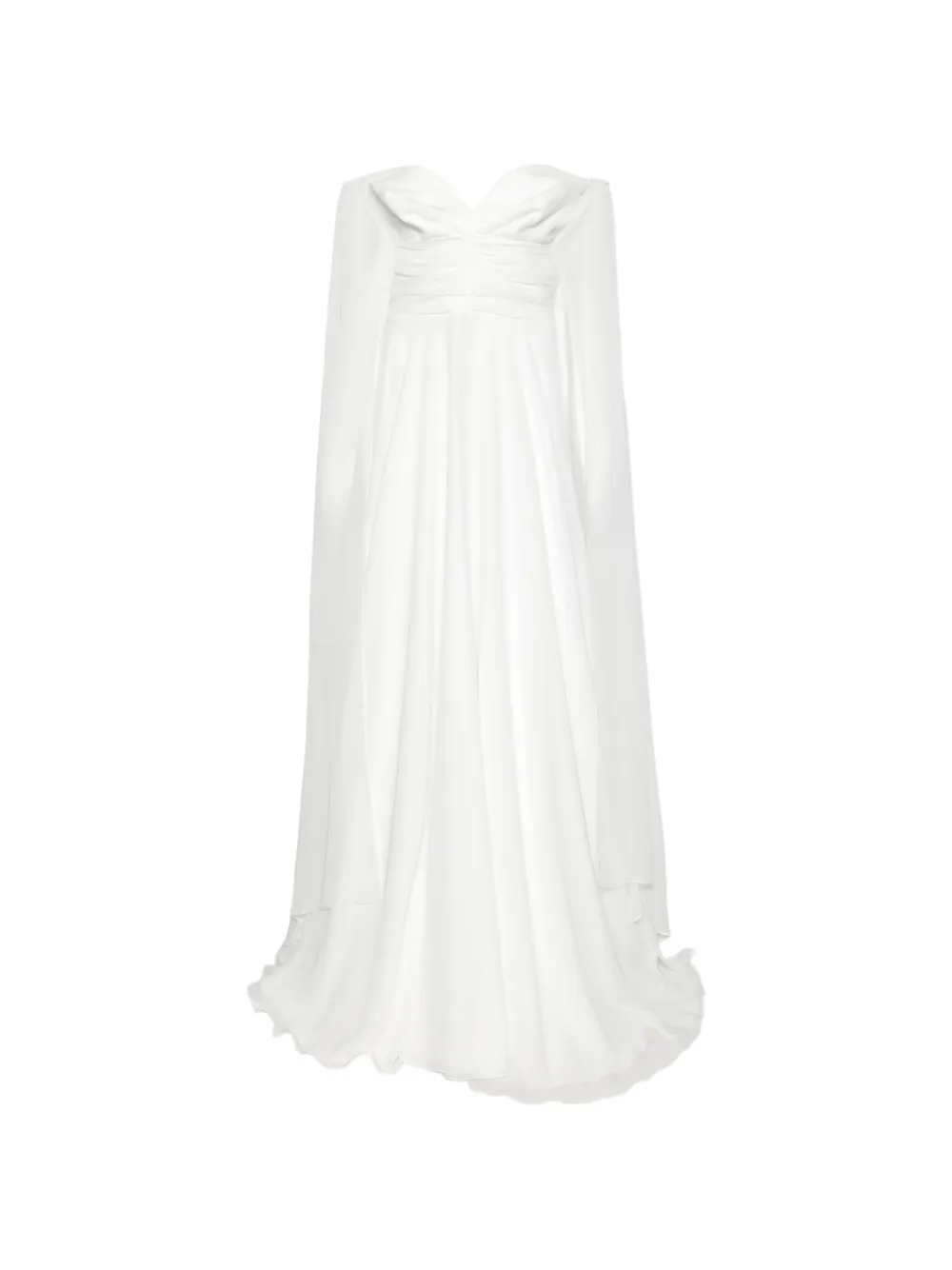ALESSANDRO LEGORA off-shoulder ruched-bodice maxi dress
