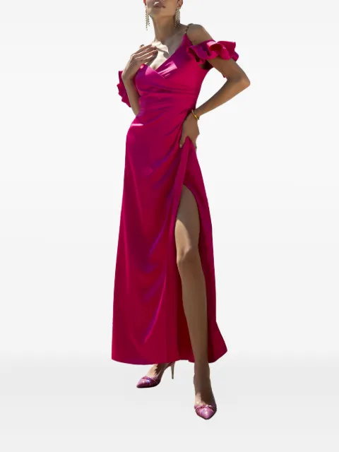 Hanita ruffled-detail maxi dress