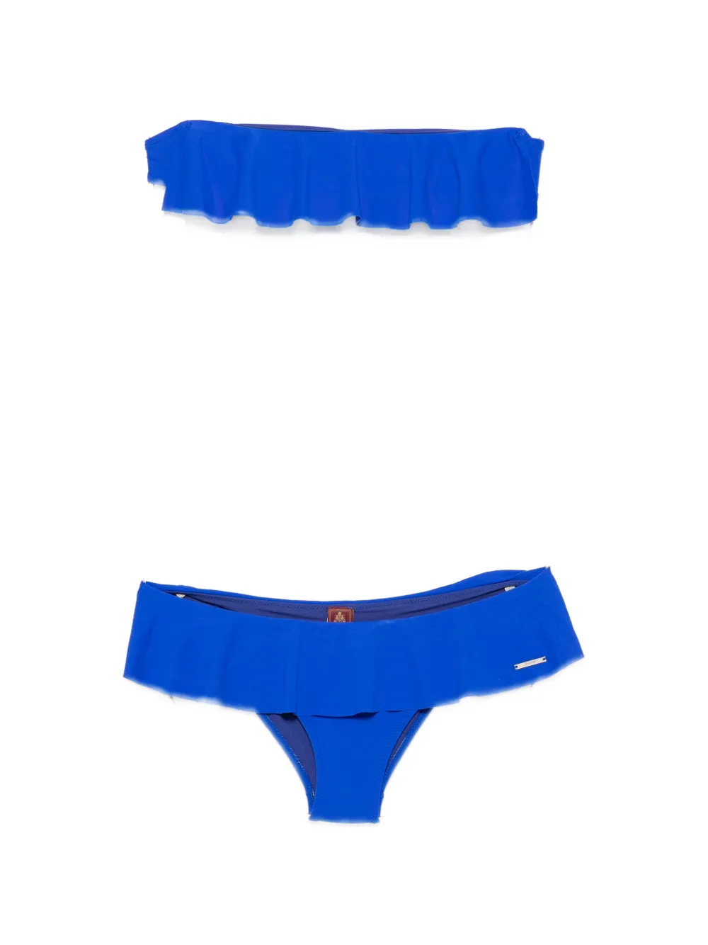 DONDUP Gerüschter Candy Bandeau-Bikini - Blau