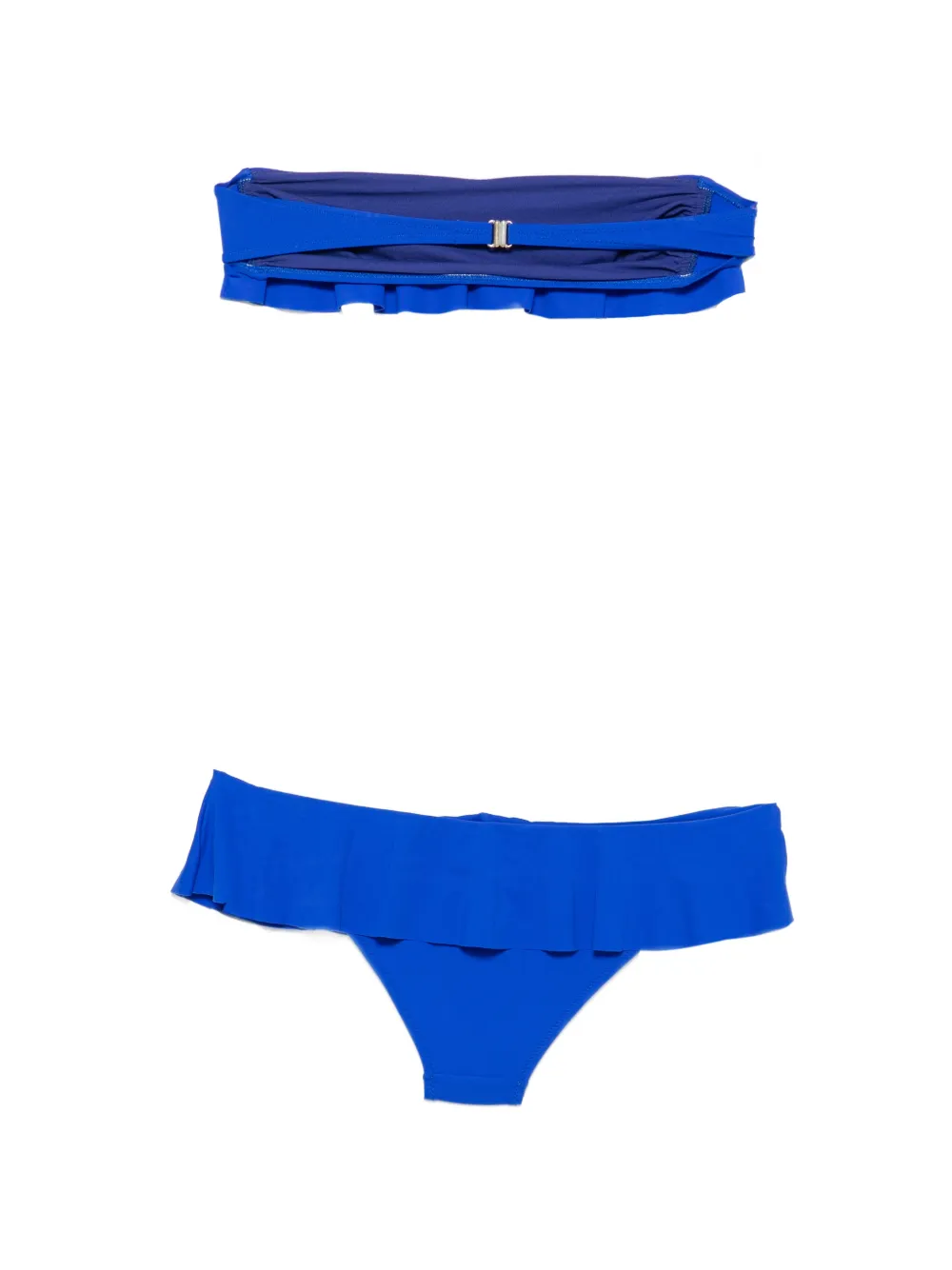 DONDUP Candy bandeau bikini met ruches Blauw