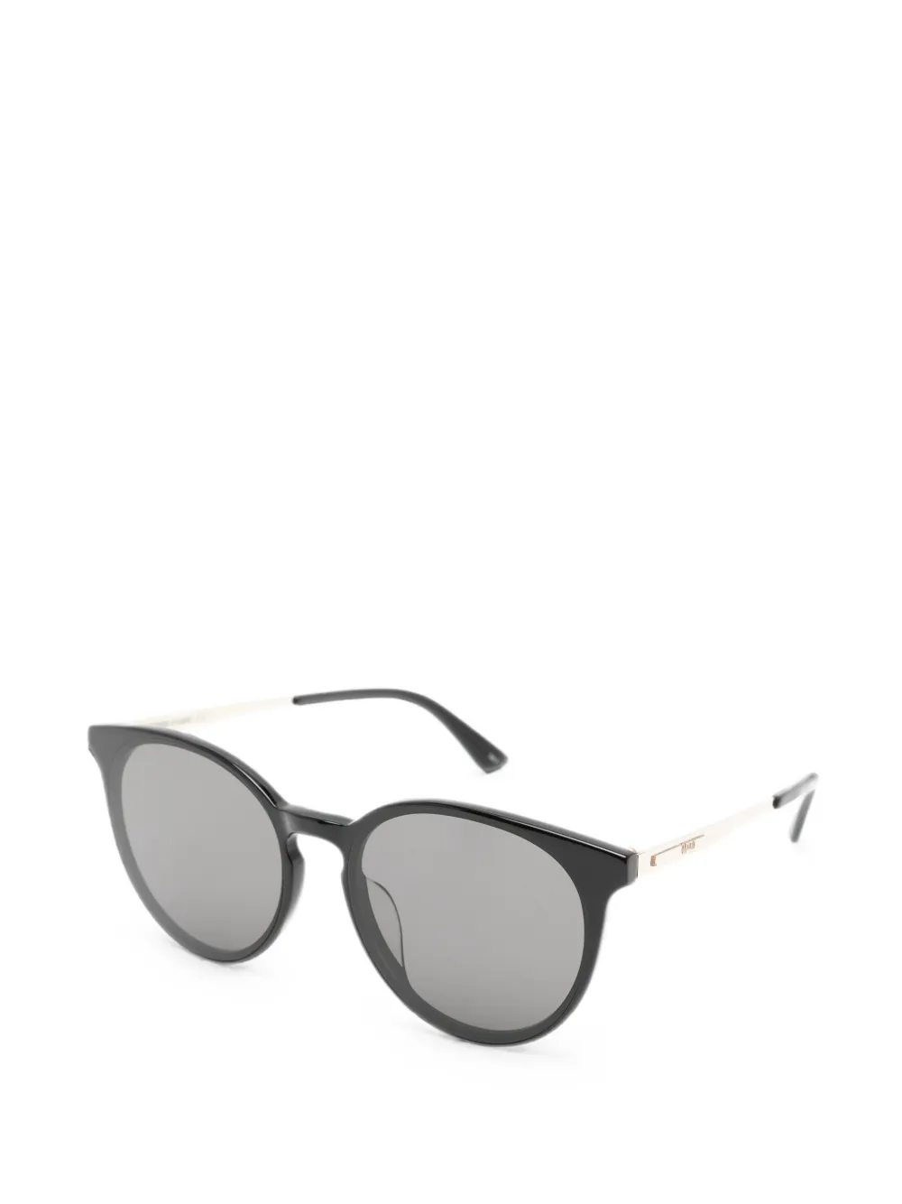 Alexander McQueen Eyewear Zonnebril met rond montuur Zwart
