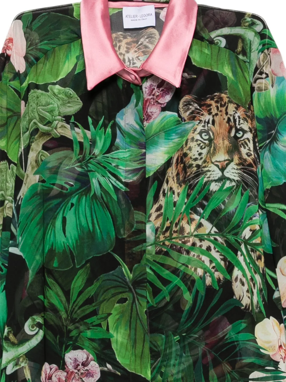 ALESSANDRO LEGORA Jumpsuit met jungleprint Groen