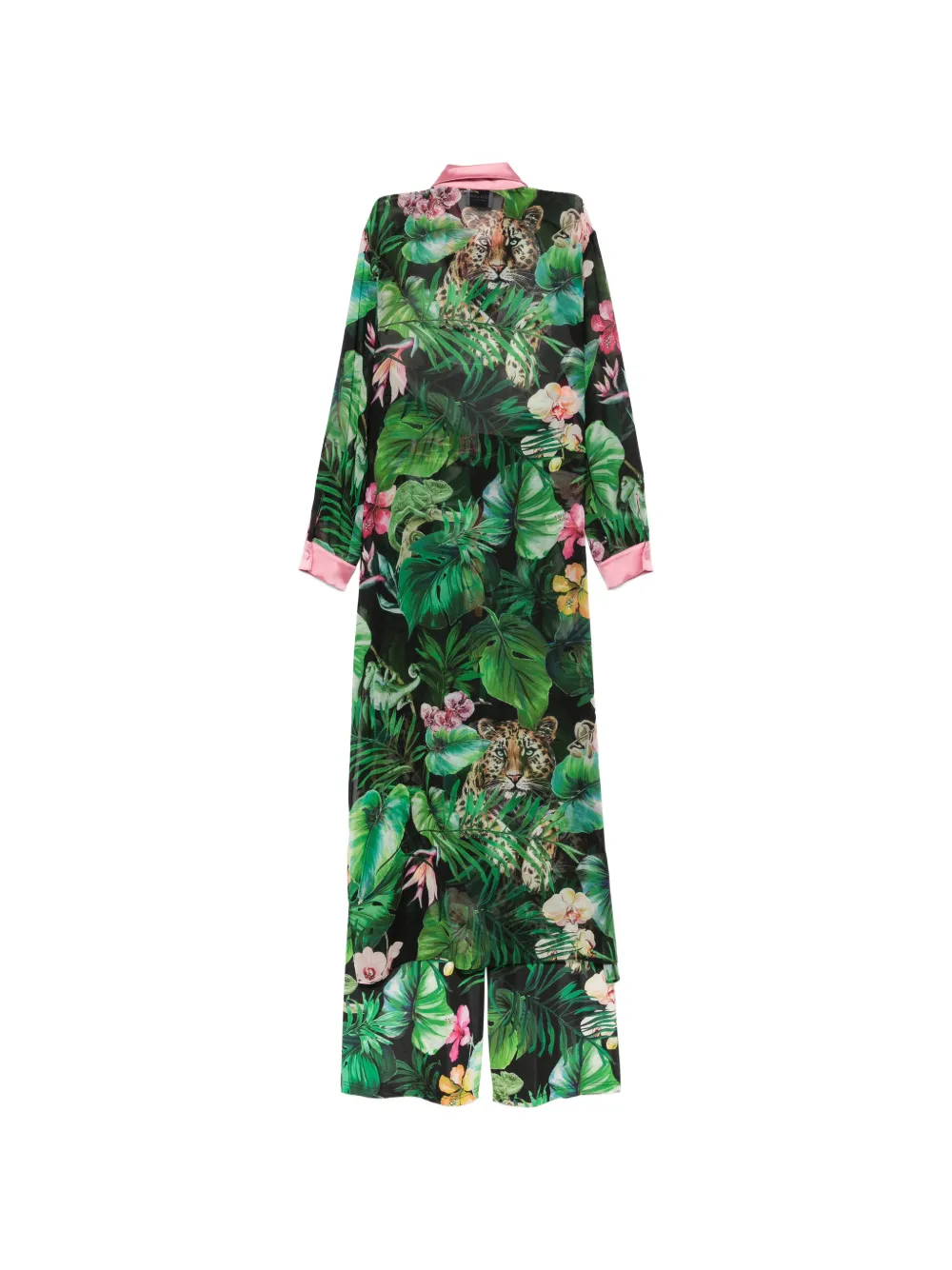 ALESSANDRO LEGORA Jumpsuit met jungleprint Groen