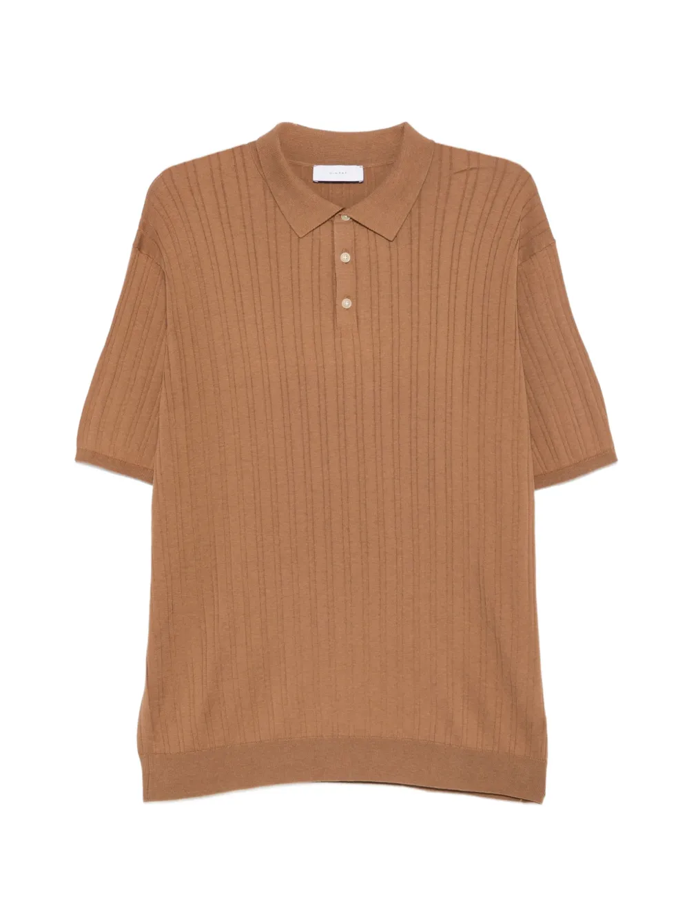 DIKTAT ribbed-knit polo shirt