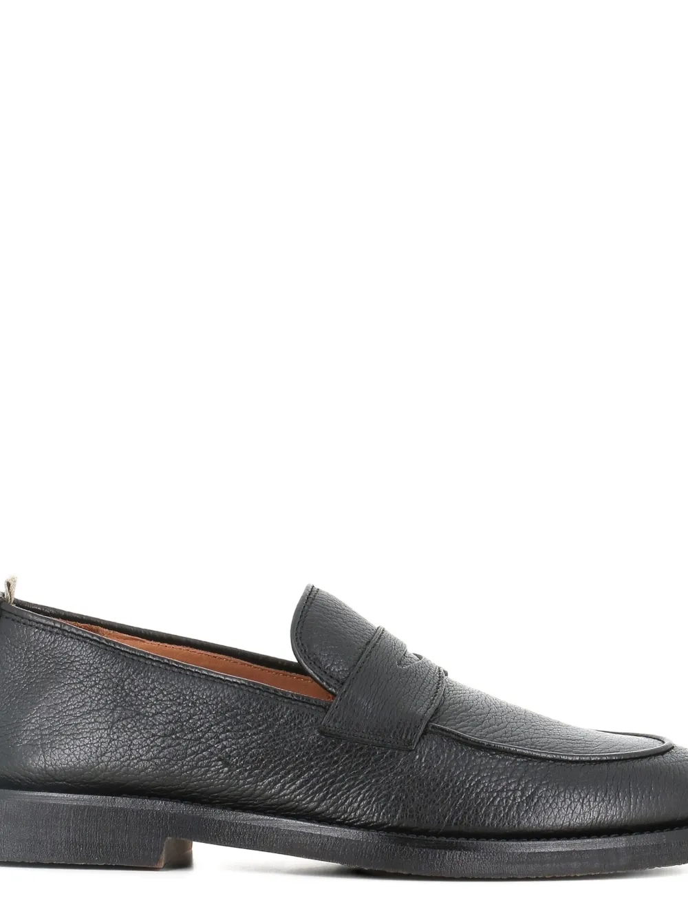 Officine Creative leather penny loafers Black