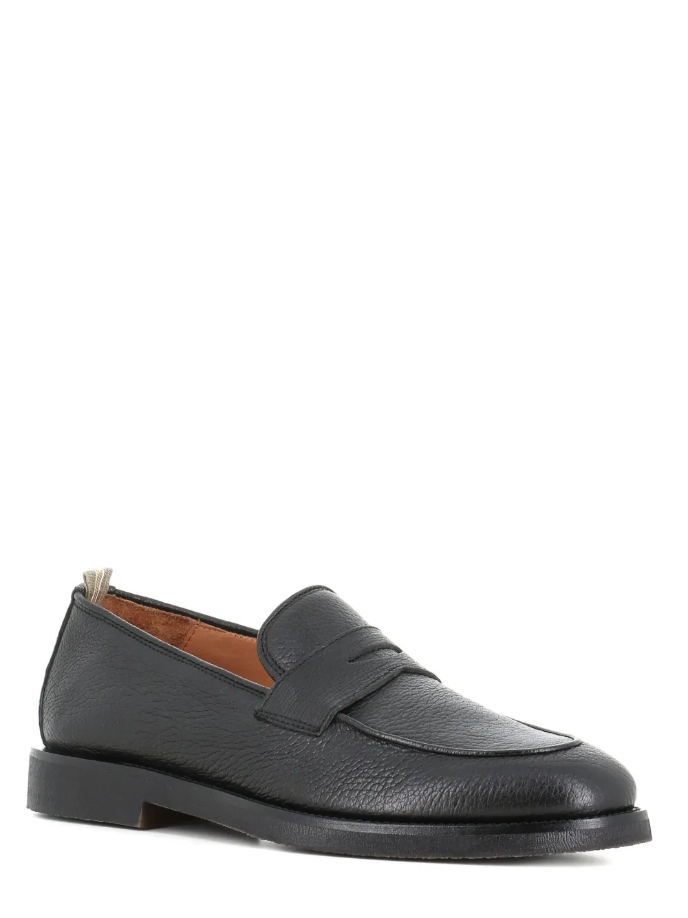 Officine Creative leather penny loafers Black