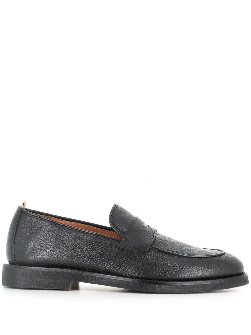 Officine Creative leather penny loafers Zwart