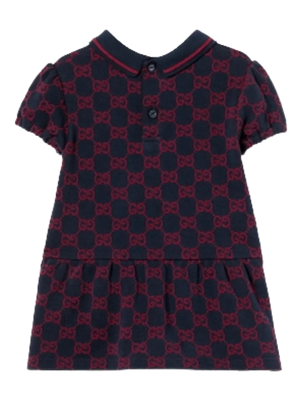 Gucci Kids logo-pattern dress - Blauw