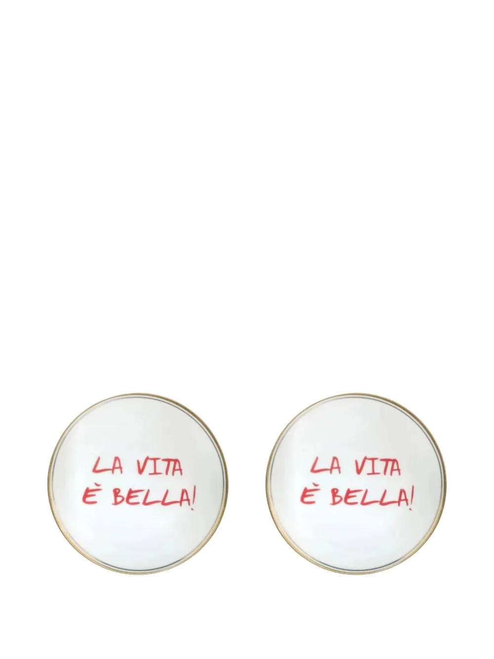 Bitossi Home La Vita È Bella plates (set of two) | White | Image 1