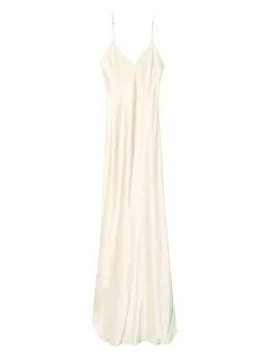 serita silk slip dress L'AGENCE Serita Silk Gown in Cardamom