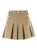 Sea Suzette pleated pearl-embellished mini skirt - Neutrals