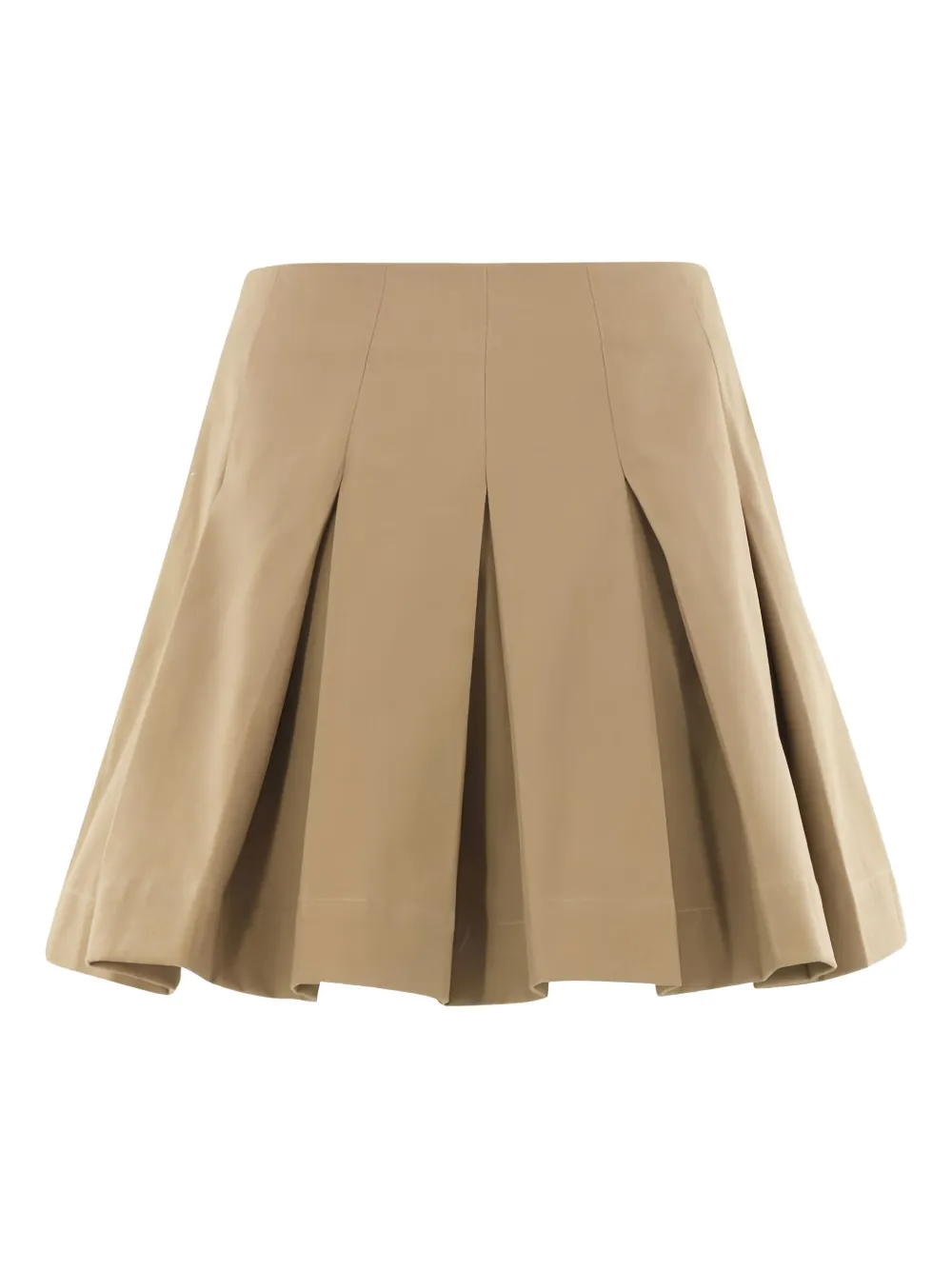Sea Suzette Pleated Pearl-embellished Mini Skirt In Neutral