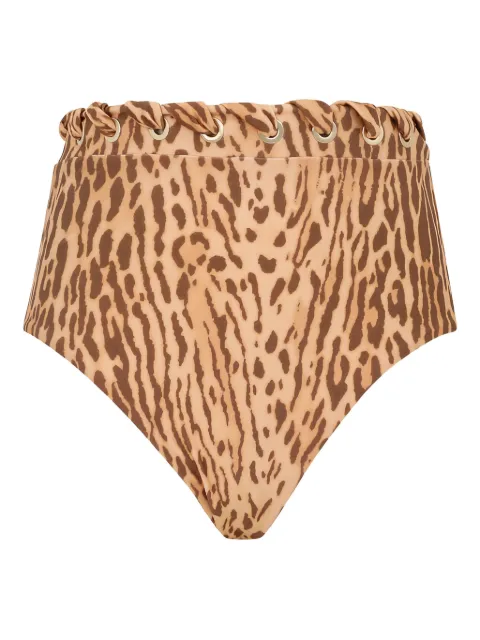 ZIMMERMANN Cascadian leopard-print high-waist bikini bottom