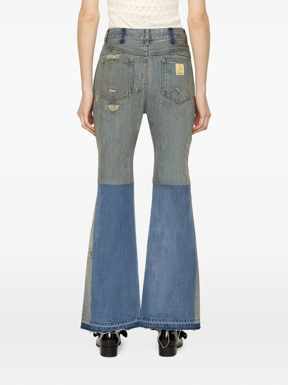 Sea Spencer Mended Patchwork Jeans In Blue