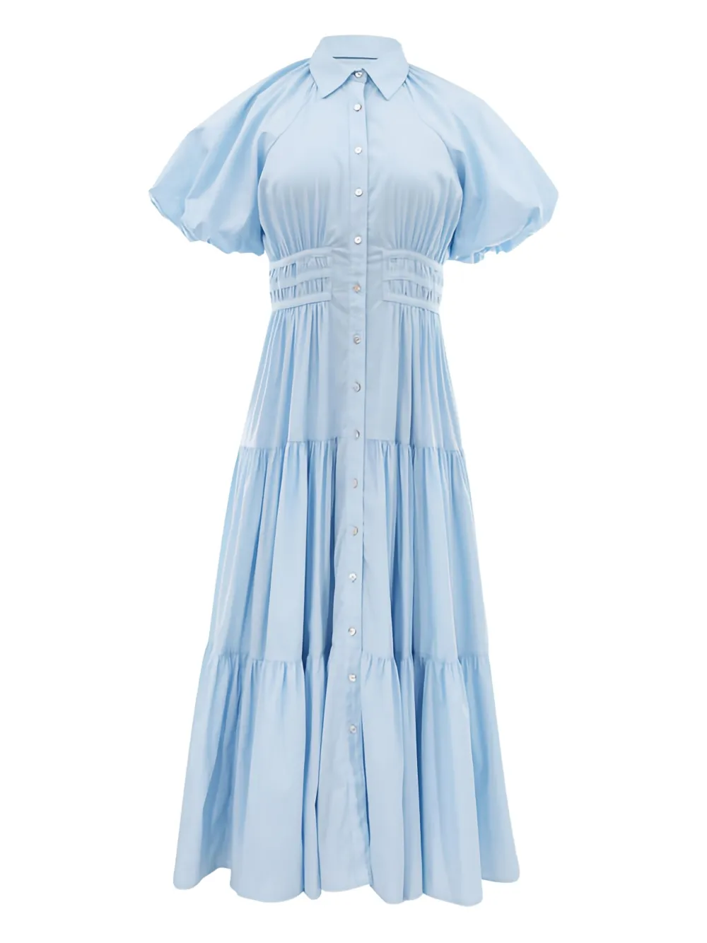 Cinq A Sept Maggio puff-sleeve tiered dress | Blue | Image 1
