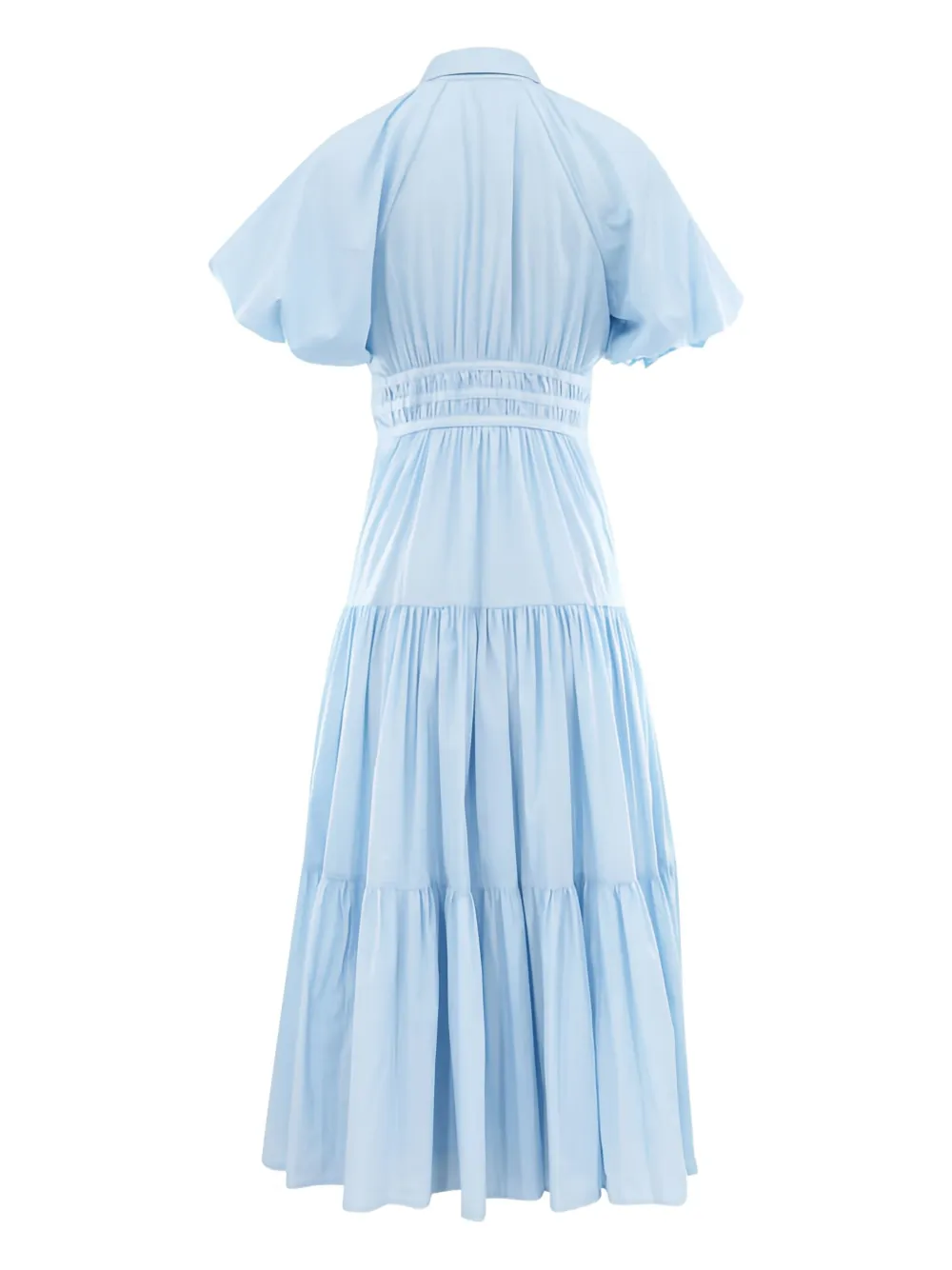 Cinq A Sept Maggio gelaagde jurk met pofmouwen - Blauw