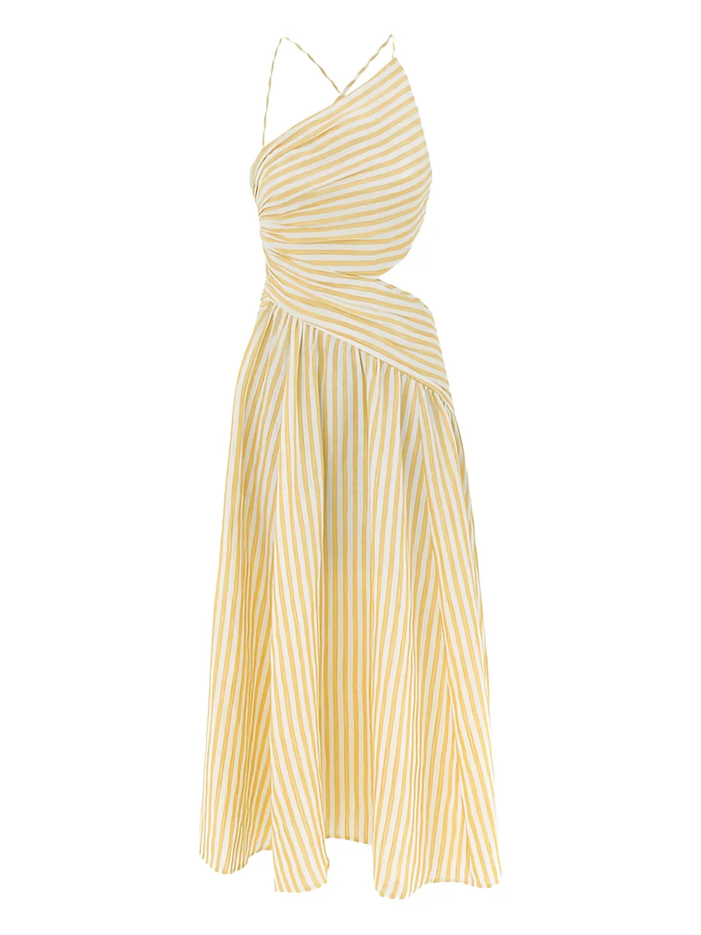 ZIMMERMANN Cascadian stripe-pattern midi dress | Yellow | Image 1