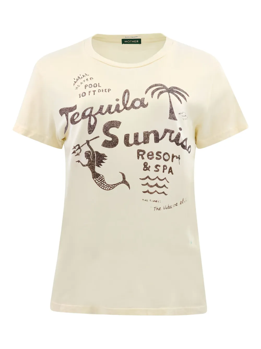 MOTHER mermaid-graphic cotton T-shirt | Neutrals | Image 1