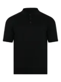 YES LONDON three-button cotton polo shirt - Black