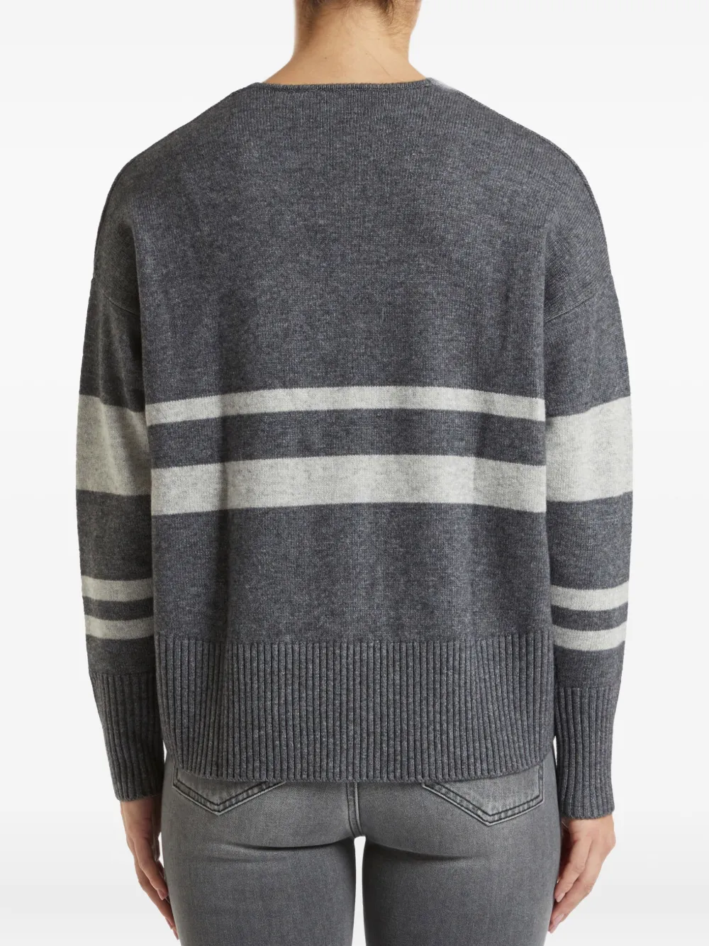 Pennyblack Naif striped v-neck sweater | Knitted Sweaters | Image 2