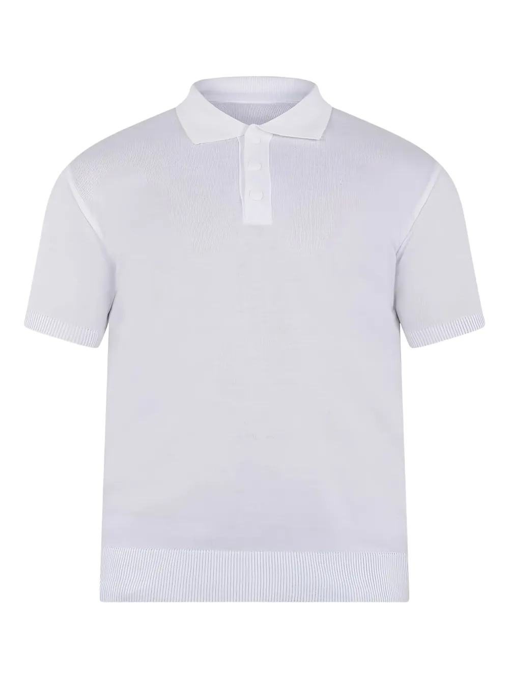 YES LONDON three-button knitted polo shirt | White | Image 1