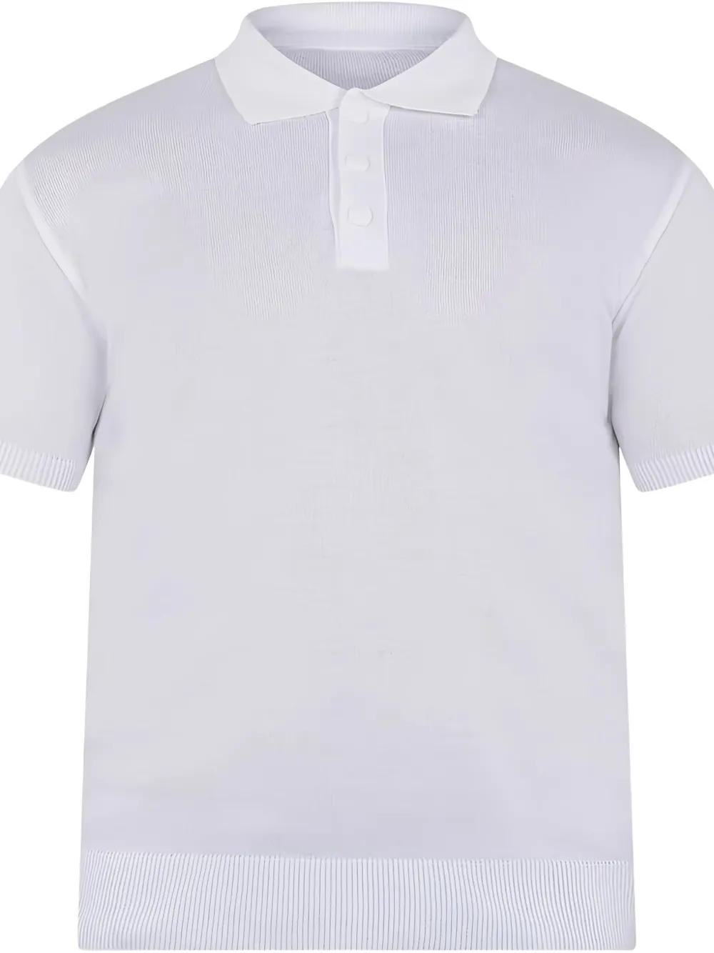 YES LONDON three-button knitted polo shirt - Wit