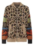 Akep leopard-print patterned knit cardigan - Neutrals