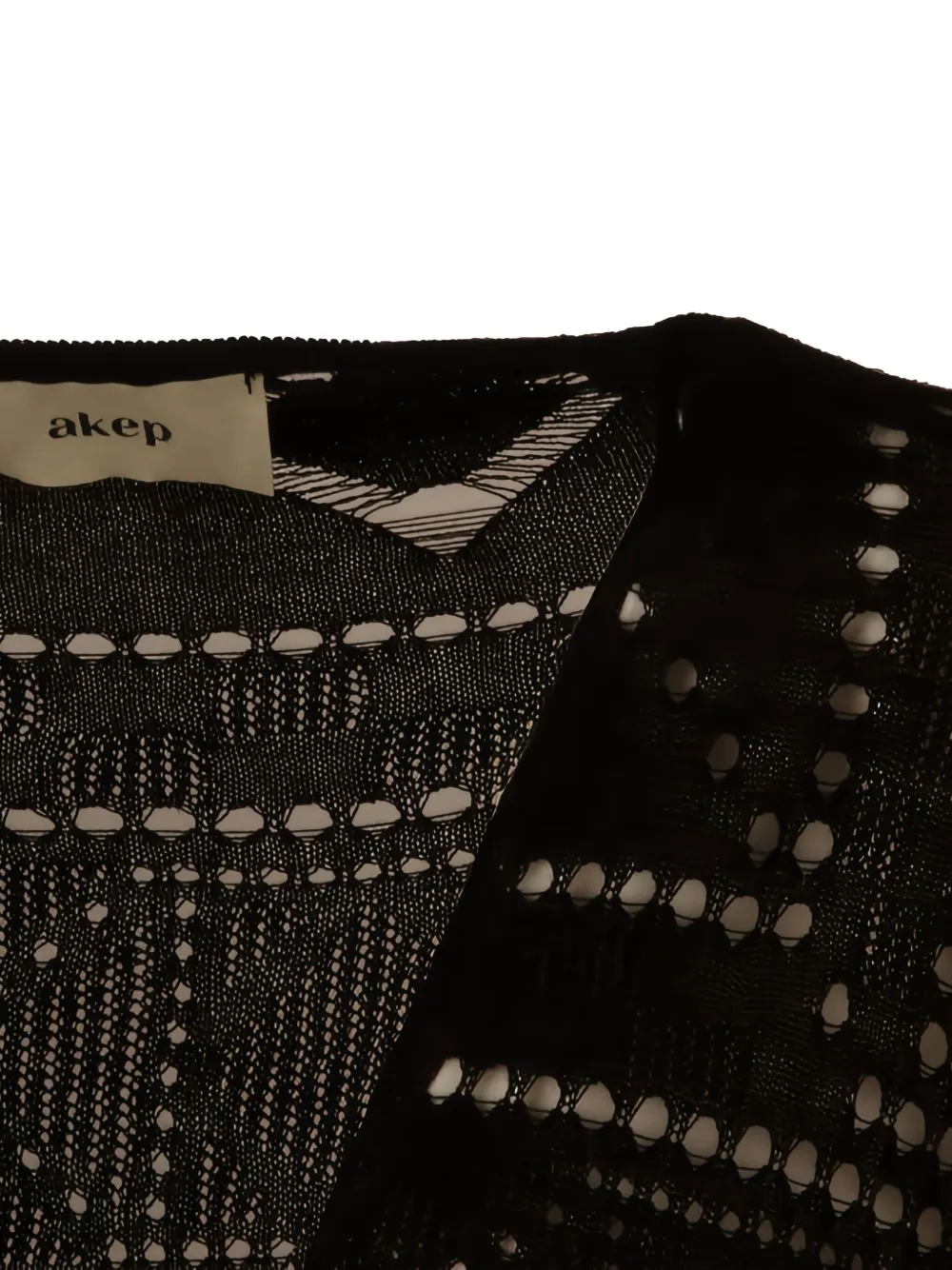 Akep Geometric-pattern Crochet Beach Cover-up In Black