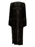 Akep geometric-pattern crochet beach cover-up - Black