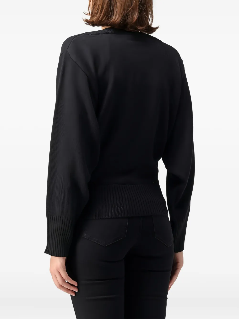 Simona Corsellini Cut-out Embellished Sweater In Black