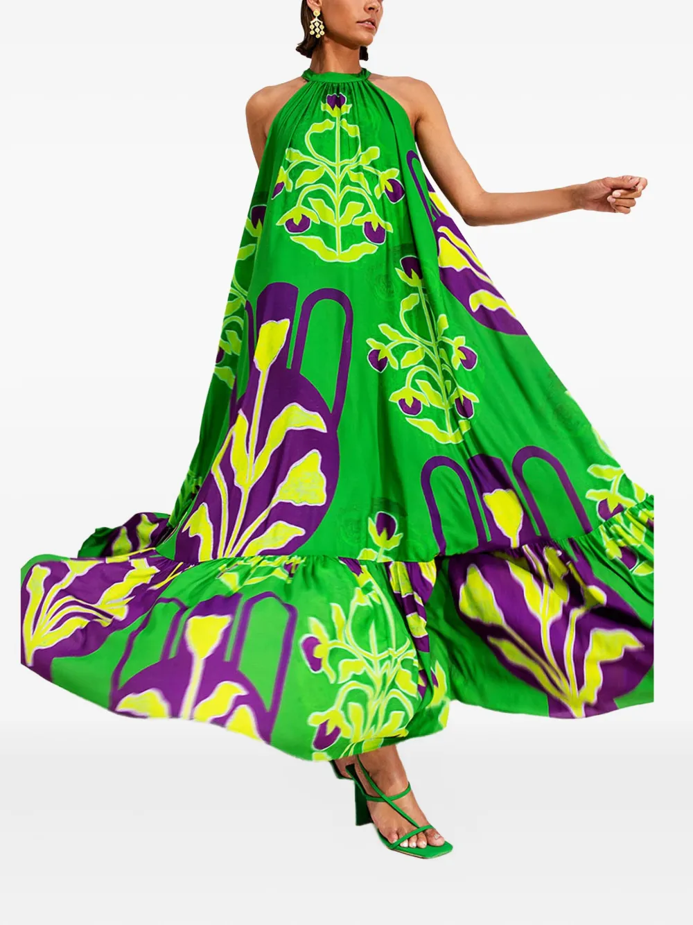 TWINSET Jurk met bloemenprint Groen
