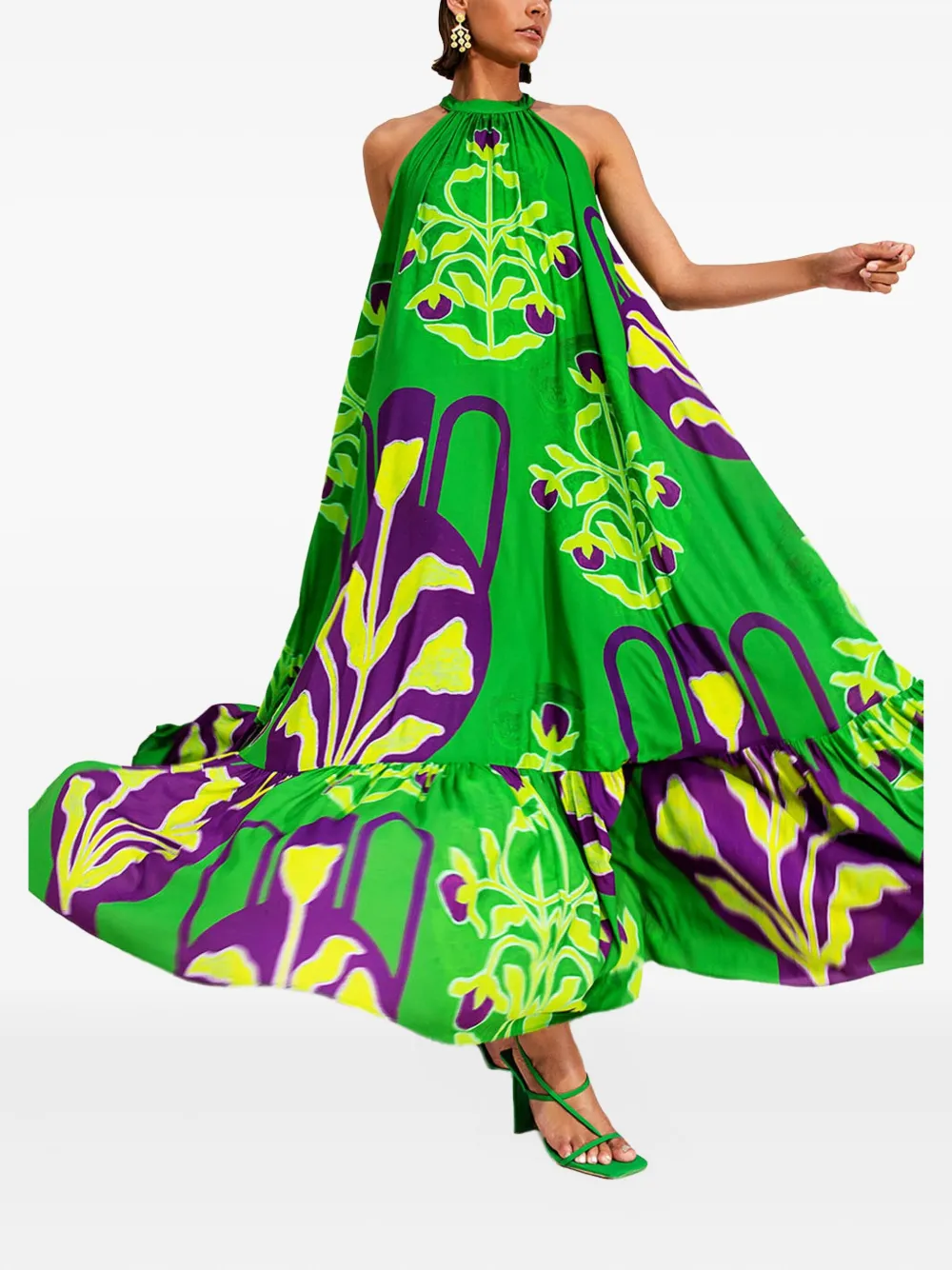 TWINSET Jurk met bloemenprint Groen
