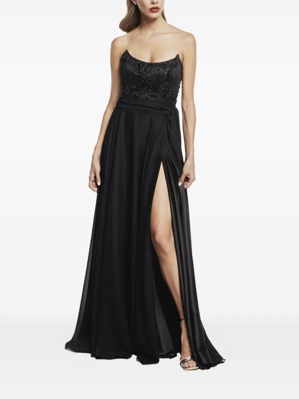 Alessandro LEGORA Embellished A-Line Dress - Black