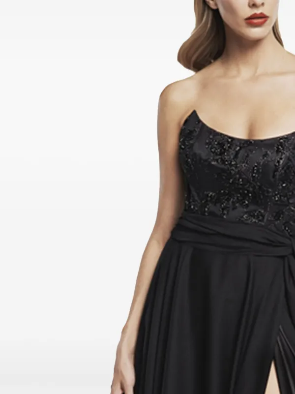 Alessandro LEGORA Embellished A-Line Dress - Black