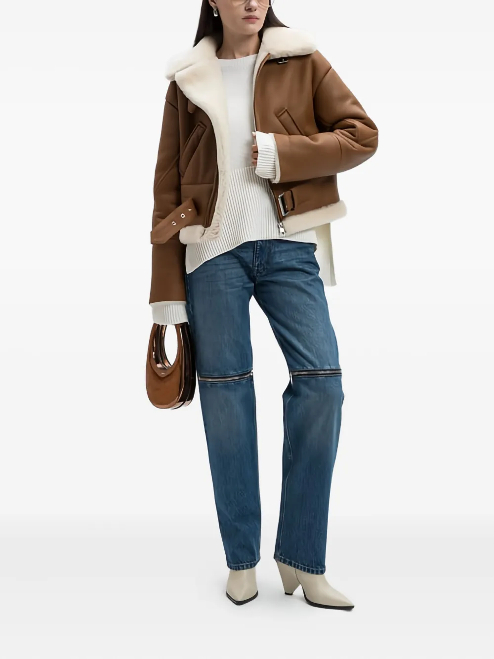 Dondup Ribbed-hem Sweater In White