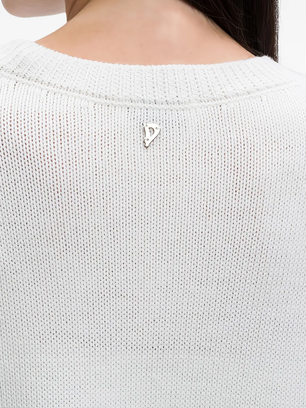 Dondup Ribbed-hem Sweater In White