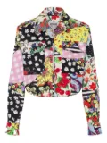 MOSCHINO JEANS patchwork floral jacket - Black