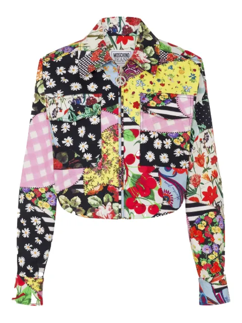 MOSCHINO JEANS patchwork floral jacket