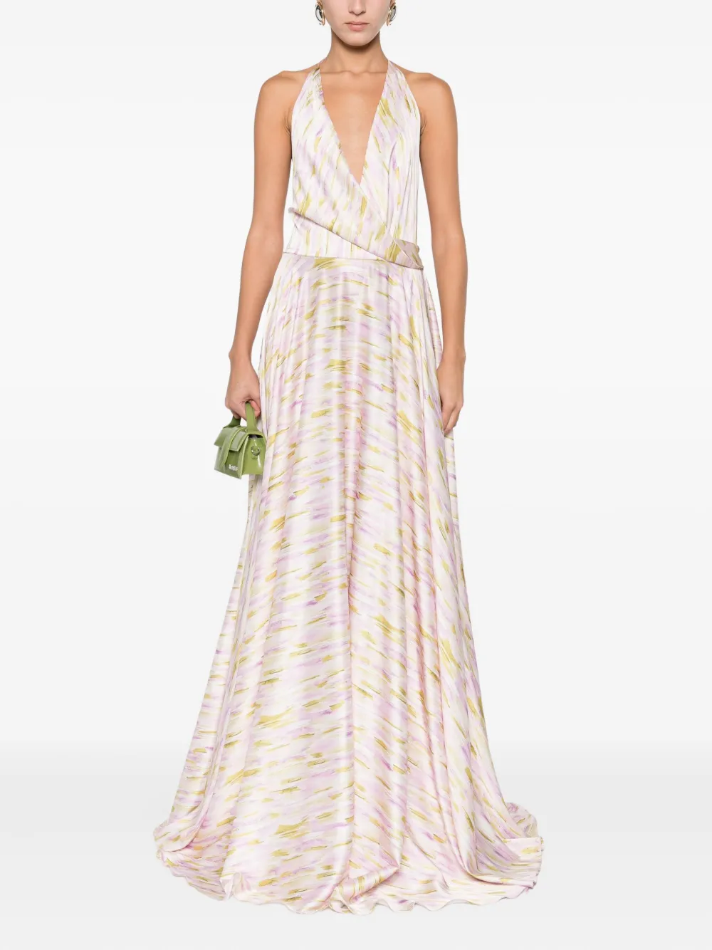  Giada Curti Halterneck Maxi Dress - Pink 